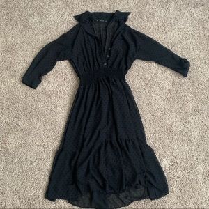 Black long sleeve dress Zara